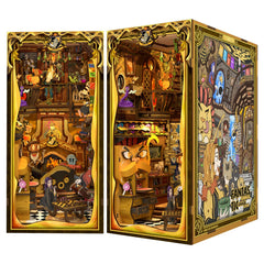 CUTEBEE Book Nook Kit cover-front view for charming bookshelf decor