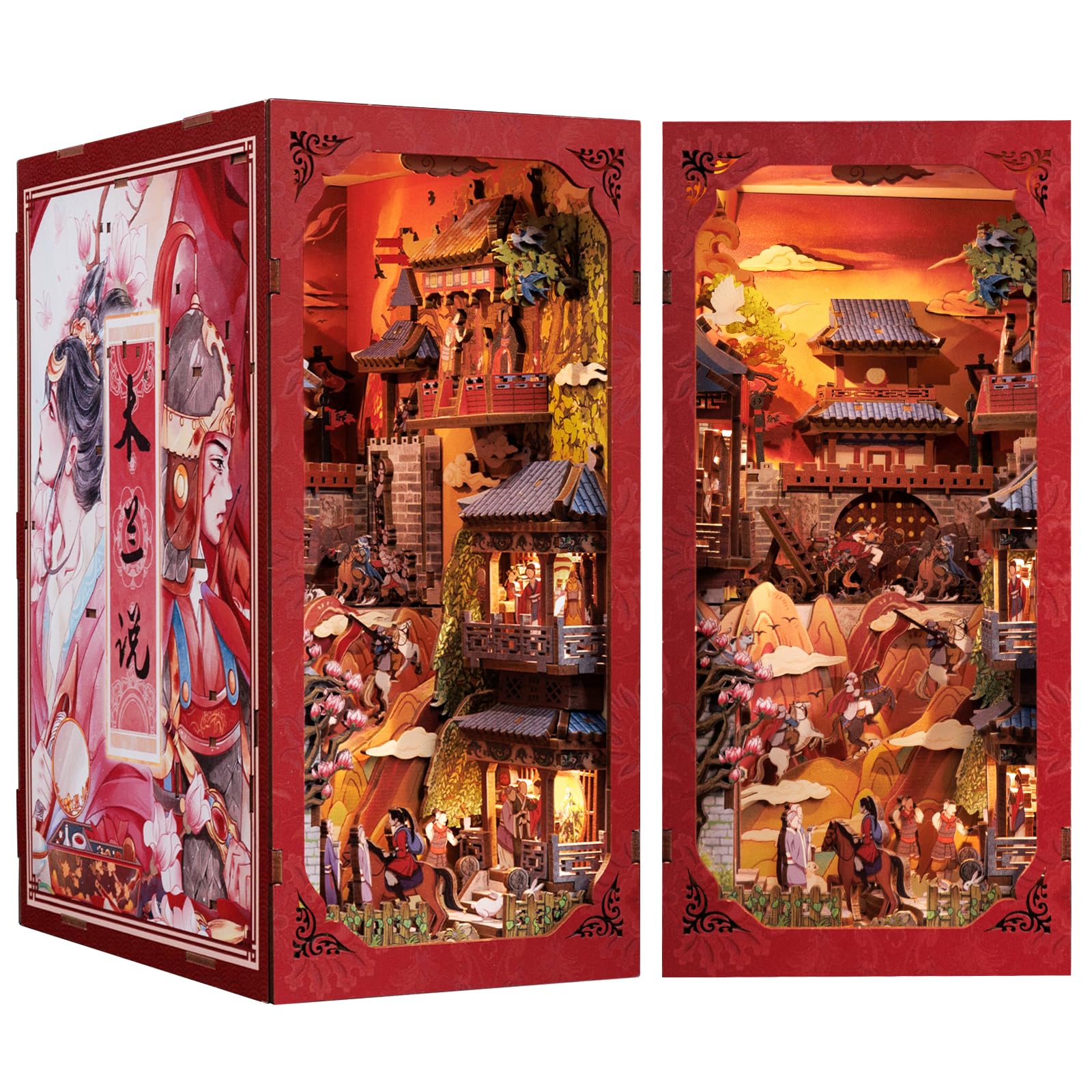 CUTEBEE Book Nook Kit cover view for stylish bookshelf decor