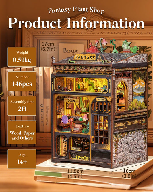 CUTEBEE Book Nook Kit detailed manual showing beginner-friendly steps