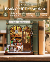 CUTEBEE Book Nook Kit detailed ornaments add authentic charm to the miniature scene.