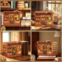 CUTEBEE Book Nook Kit DIY assembly process supports creative focus.