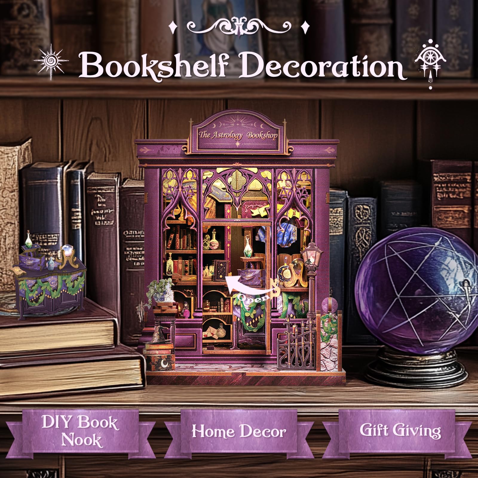 CUTEBEE Book Nook Kit DIY assembly scene for mindful creativity