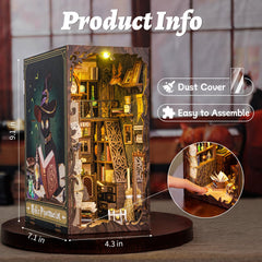 CUTEBEE Book Nook Kit DIY corner scene inspires relaxation.