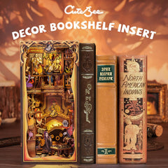 CUTEBEE Book Nook Kit interior-diorama with cozy reading nook vibe