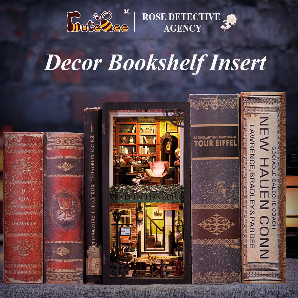 CUTEBEE Book Nook Kit LED light adds ambiance
