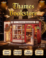 CUTEBEE Book Nook Kit LED lighting brings warmth to your miniature scene.