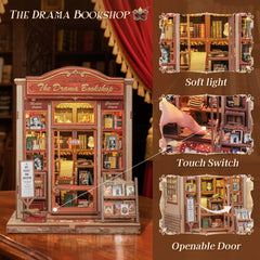 CUTEBEE Book Nook Kit lit room display enhances ambient desk lighting