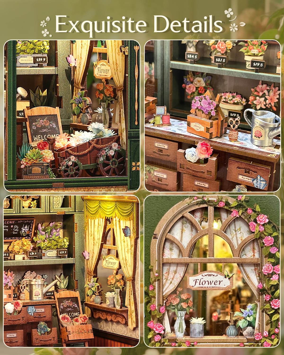 CUTEBEE Book Nook Kit mini dolls scene for personalized storytelling