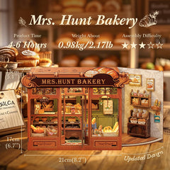 CUTEBEE Book Nook Kit miniature oven and breads highlight tactile realism.