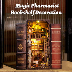 The CUTEBEE Book Nook Kit showcases miniature shelves for cozy display.