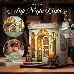 CUTEBEE Book Nook Kit miniature bakery shelf detail boosts charm on shelves