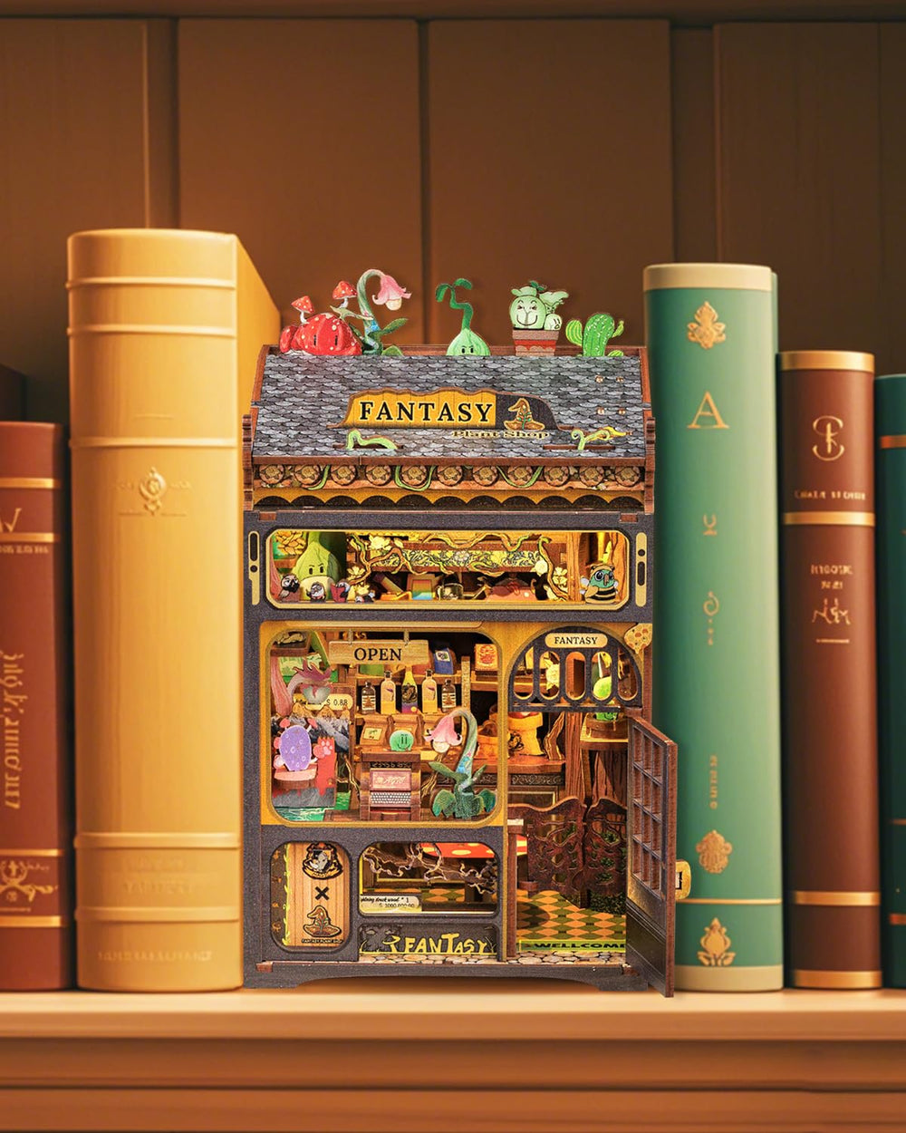 CUTEBEE Book Nook Kit shelf decor adding a magical touch