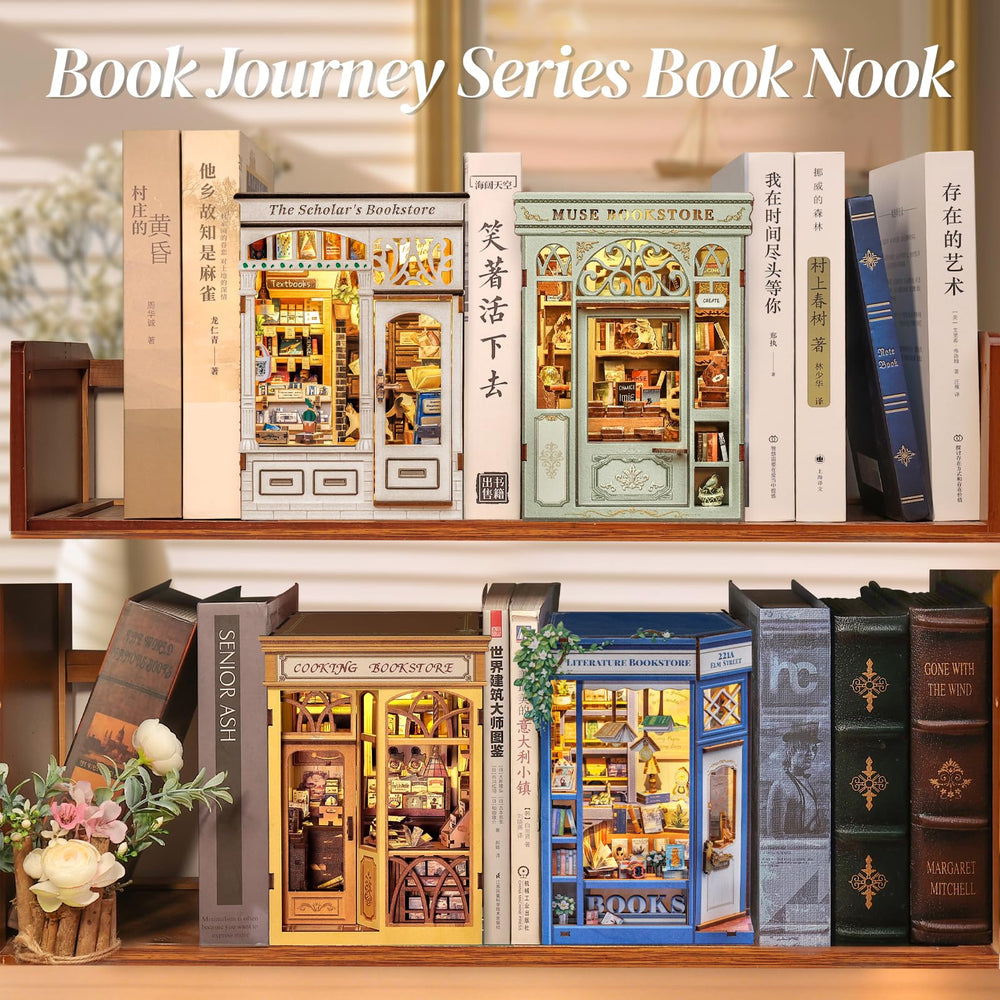 CUTEBEE Book Nook Kit tiny books enhance realism for collectors and readers.