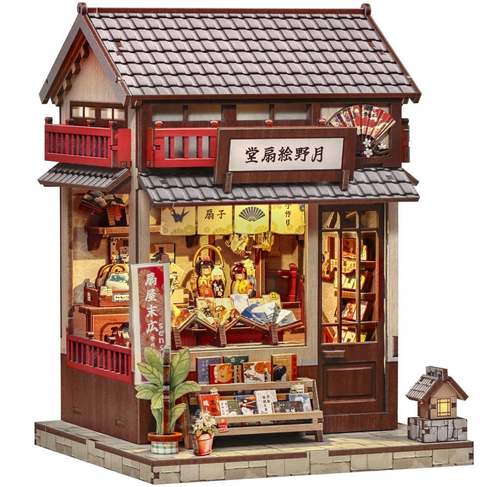 CUTEBEE book-nook-kit Tsukino Eogi-dou fan shop for elegant shelf decor.