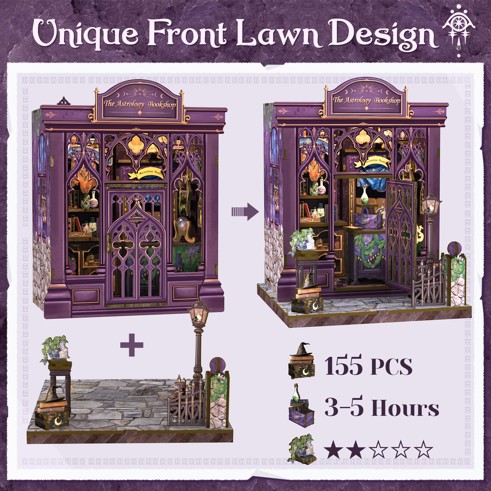 CUTEBEE Book Nook Kit warm-toned decor enhances desk aesthetics