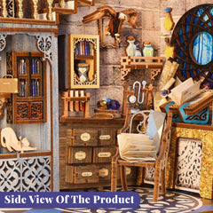 Cutebee Book Nook Kit wooden-puzzle panels show craftsmanship for a rewarding build