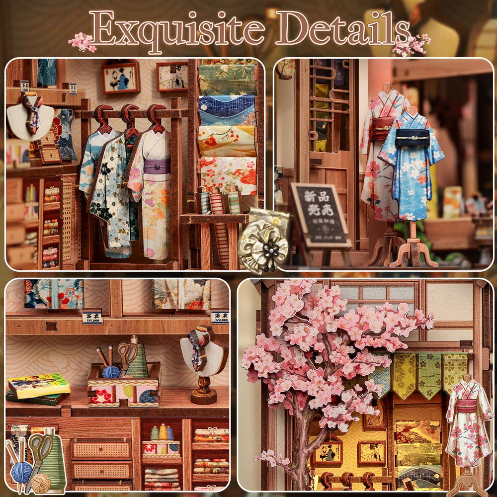 CUTEBEE Book Nook laser-cut panels ensuring precise assembly and a polished finish