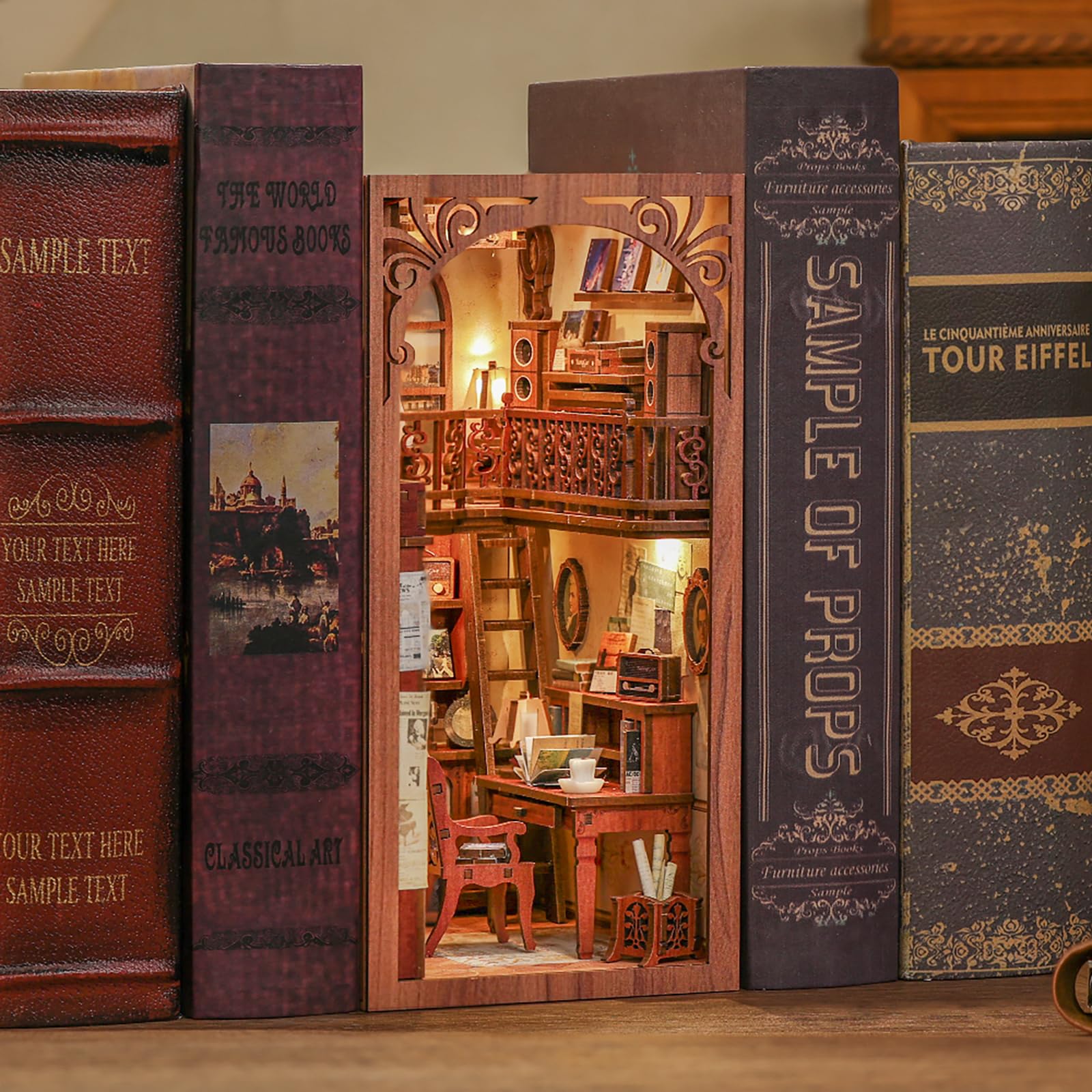 CUTEBEE Book Nook Kit instruction guide supports teen and adult builders step by step.
