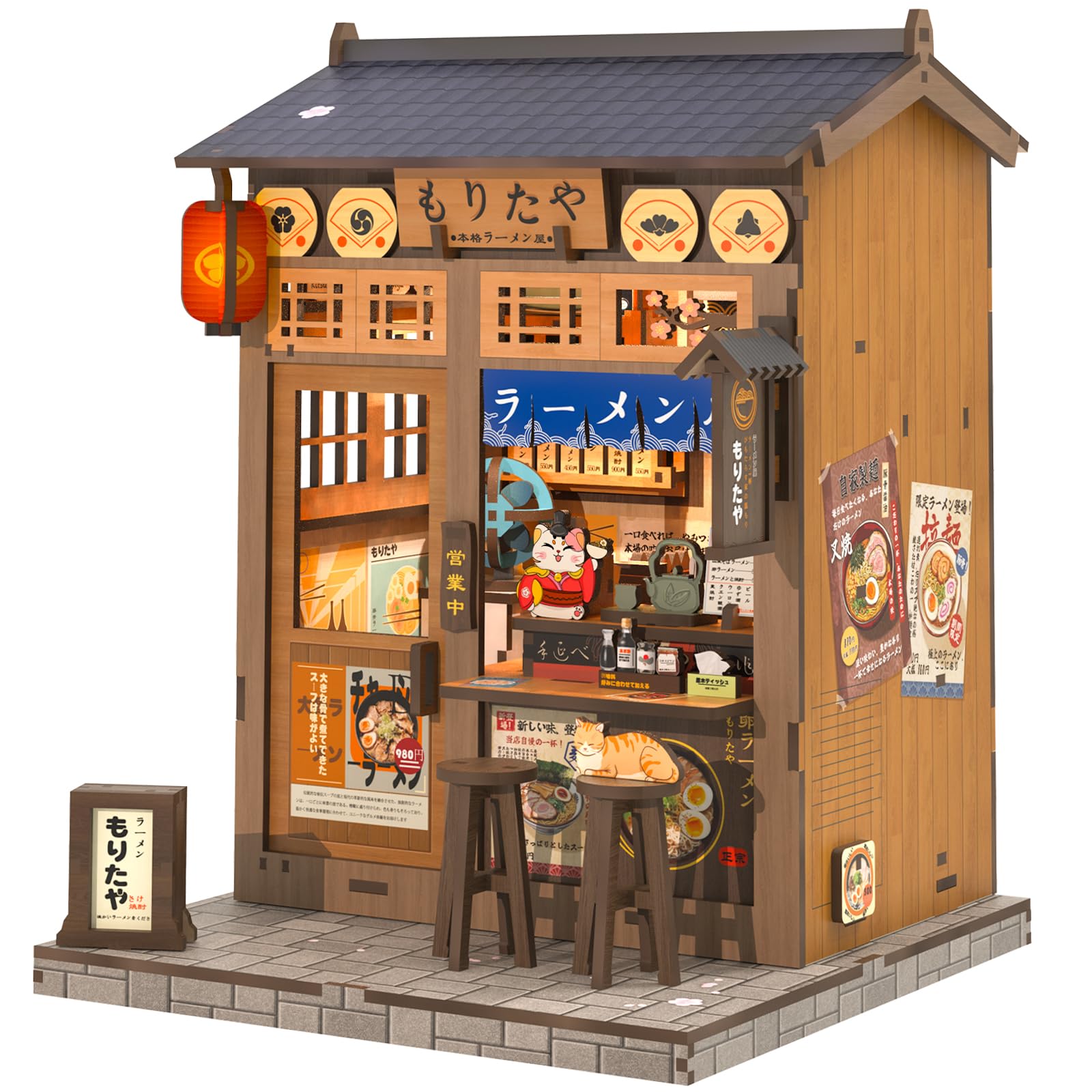 Cutebee Morita-Ya book nook ramen shop scene enhances cozy shelf decor