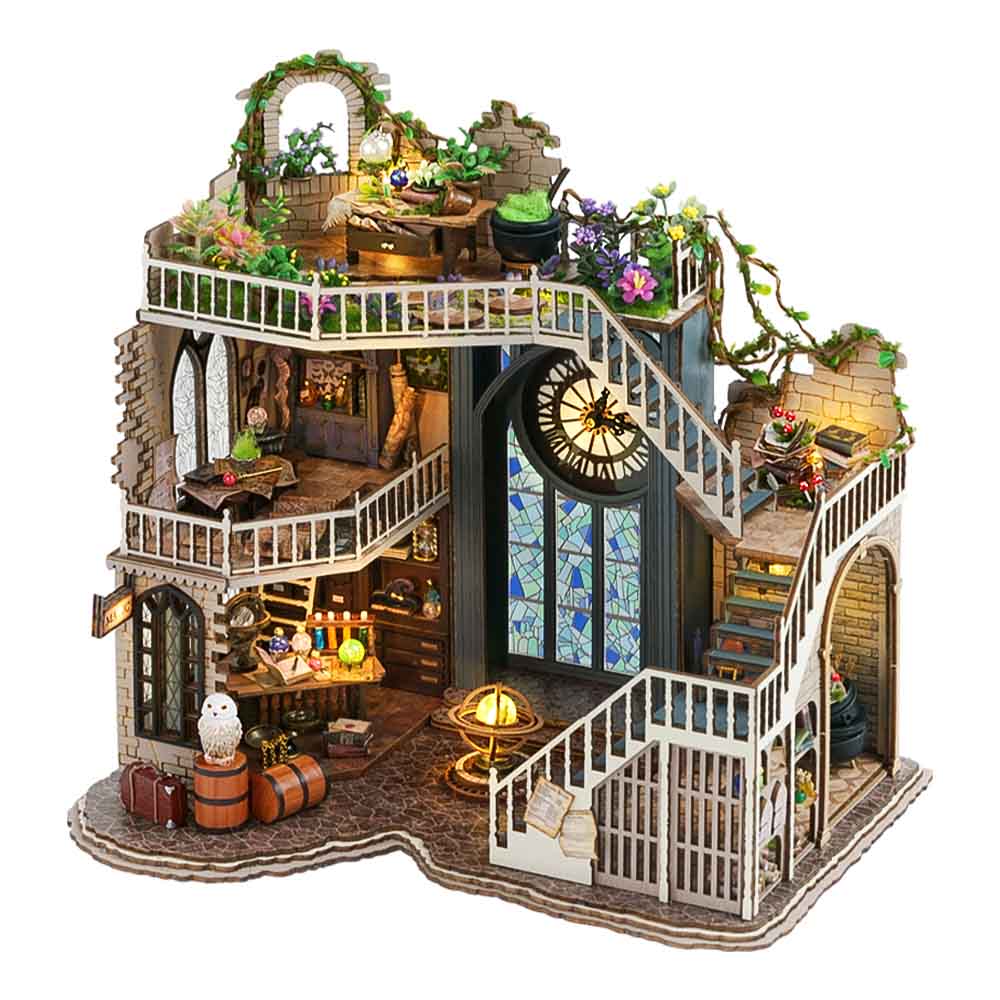 Cutebee DIY Dollhouse Kit front view for a stylish collectible display.