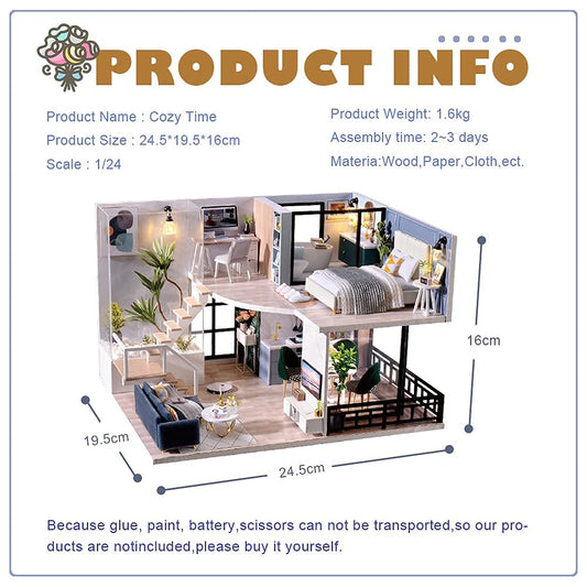 CUTEBEE dollhouse interior furniture set for a realistic, decorative scene.