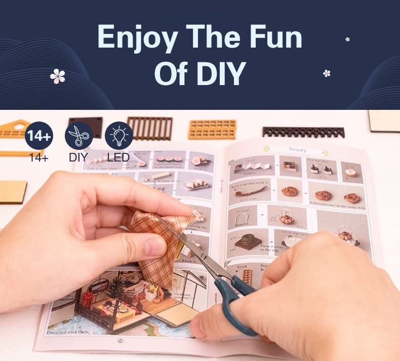 CUTEBEE dollhouse assembly guide helps build step by step for adults.