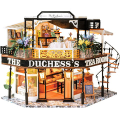 CUTEBEE Duchess Tea Room dollhouse front view for elegant display and collectible decor.