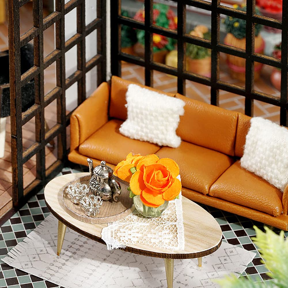 CUTEBEE Forest Tea Shop set of miniature furniture and decorative pieces.