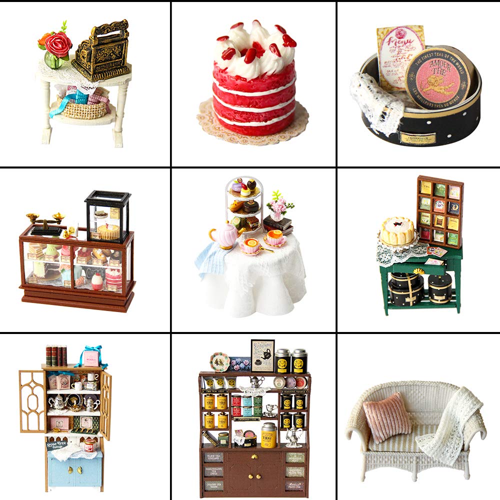 CUTEBEE Rose Garden Tea House kit with accessories and batteries required.