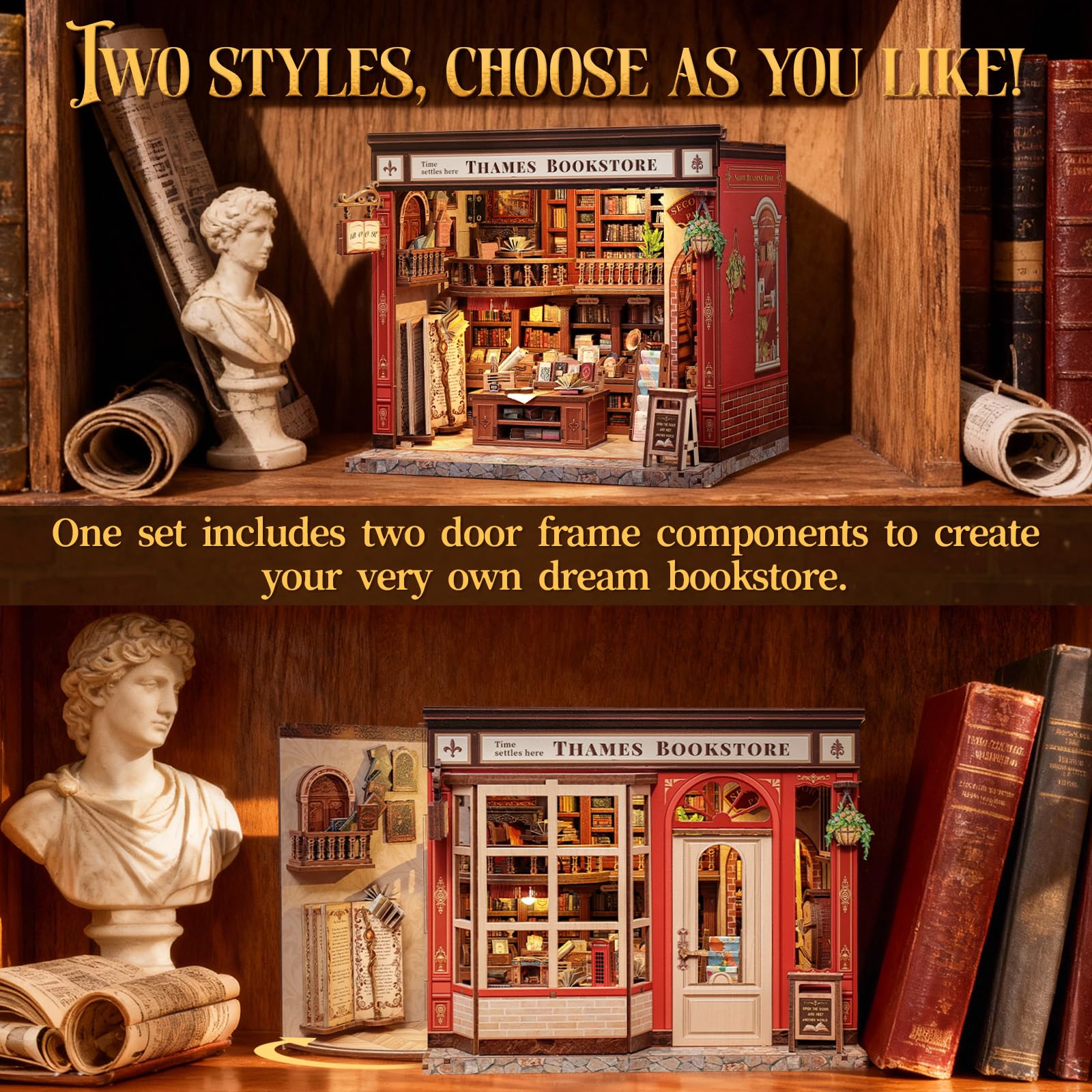 CUTEBEE Thames Bookstore Kit requires careful assembly for a satisfying DIY project.