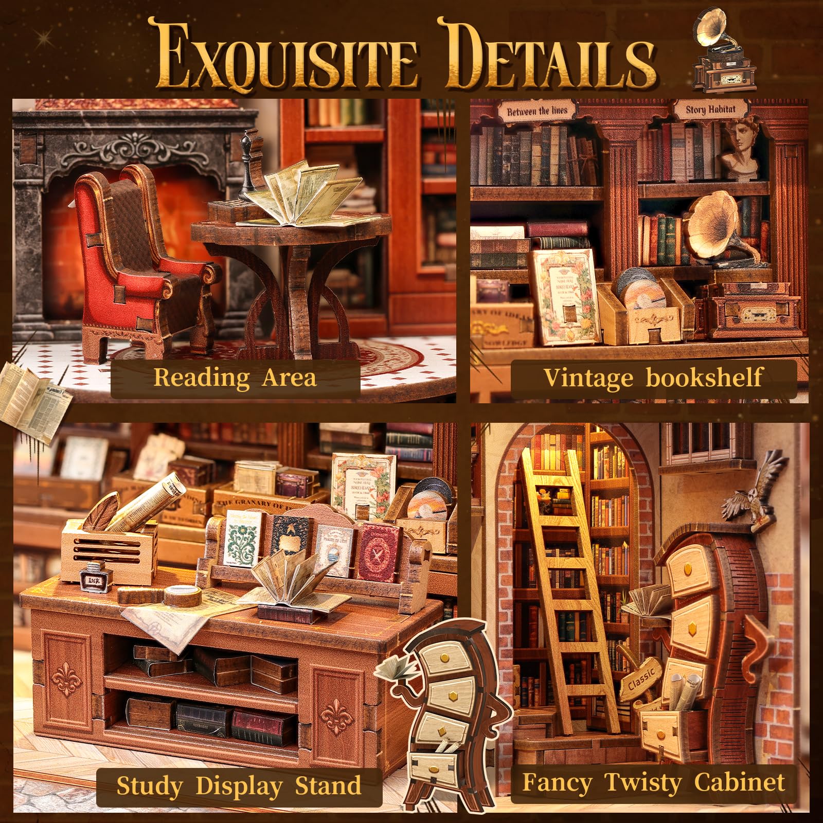 CUTEBEE Thames Bookstore Kit gift-ready design suits book lovers and crafters.