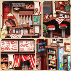 Vintage seating evokes the cozy dining vibe in the CUTEBEE scene