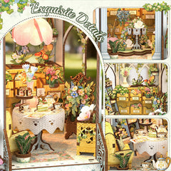 CUTEBEE Windsor Flower House Kit interchangeable facades provide varied views.