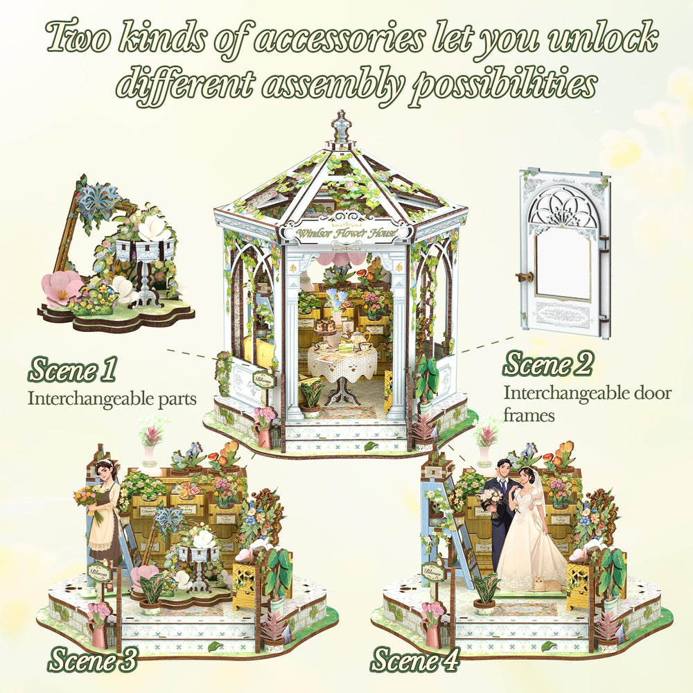 CUTEBEE Windsor Flower House Kit sofa accessory for versatile staging.
