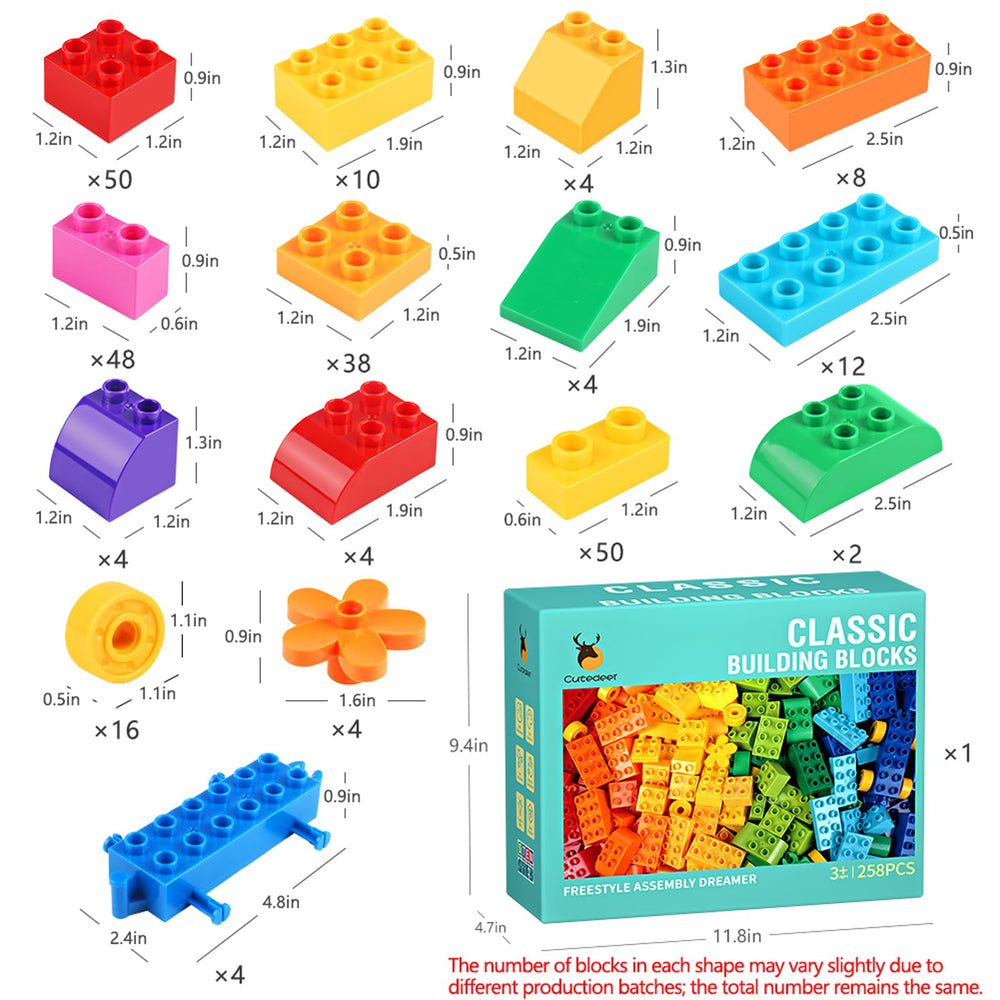 Child playing with big blocks during tabletop building session