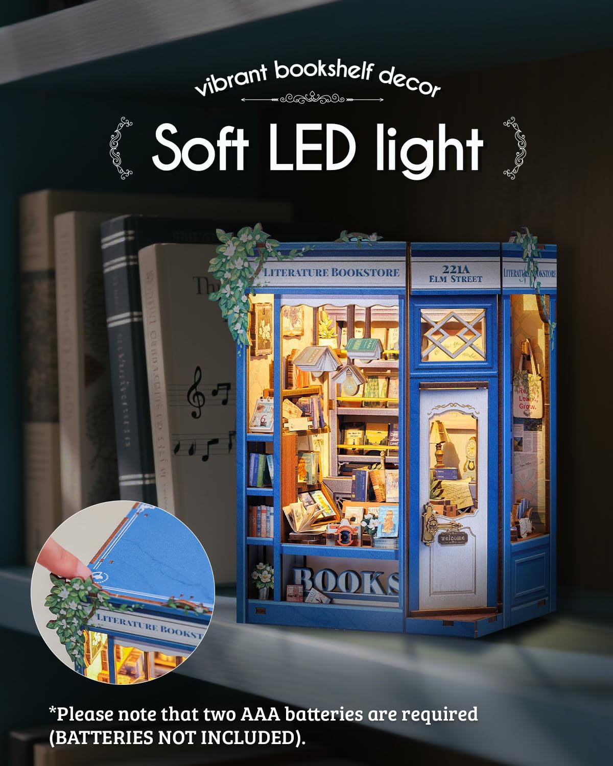 Cutefun Book Nook Kit 3D puzzle pieces encourage mindful assembly and a satisfying finish