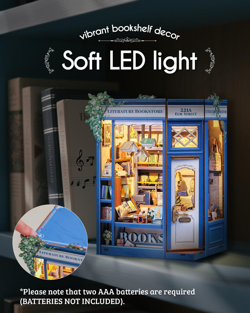 Cutefun Book Nook Kit 3D puzzle pieces encourage mindful assembly and a satisfying finish