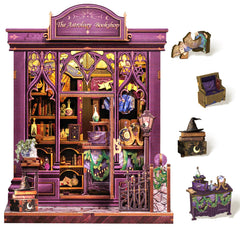Cutefun Book Nook Kit with LED glow for a cozy astrology bookshelf display.
