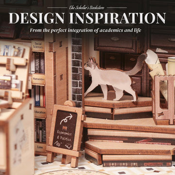 Cutefun Book Nook Kit completed display adds scholarly charm