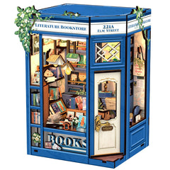 Cutefun Book Nook Kit detailed assembly scene enhances shelf decor with intricate miniature craftsmanship