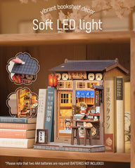 Cutefun Book Nook Kit detailed stickers highlight delicate details for a vibrant miniature