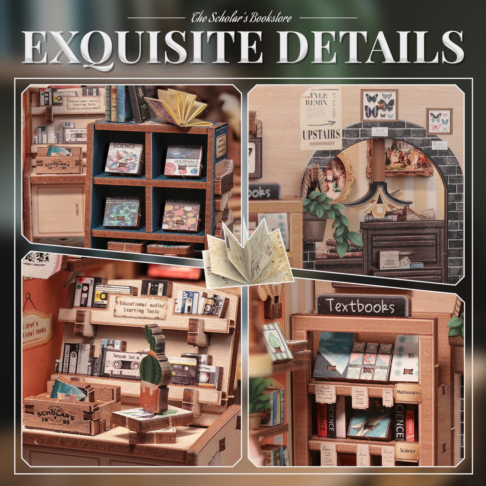 Cutefun Book Nook Kit dust-proof sheet protects work area during assembly