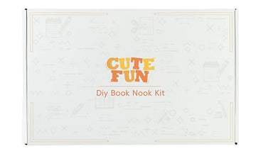 Cutefun Book Nook Kit miniature dollhouse detail with scholarly charm