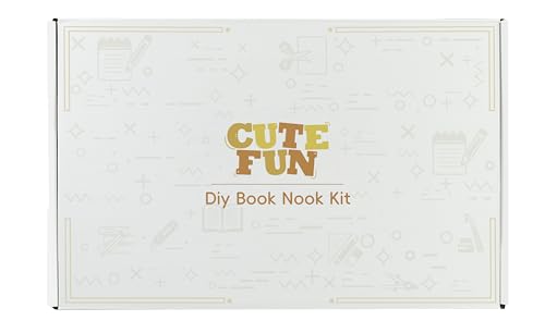 Cutefun Book Nook Kit miniature dollhouse detail with scholarly charm