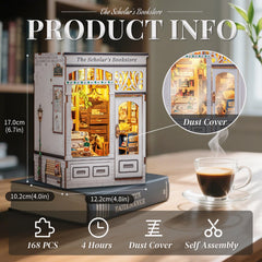 Cutefun Book Nook Kit pieces snap together easily