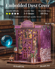 Cutefun book nook kit wooden pieces and instructions for a rewarding project.