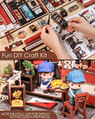 Cutefun night-time diorama adds a cozy reading corner.