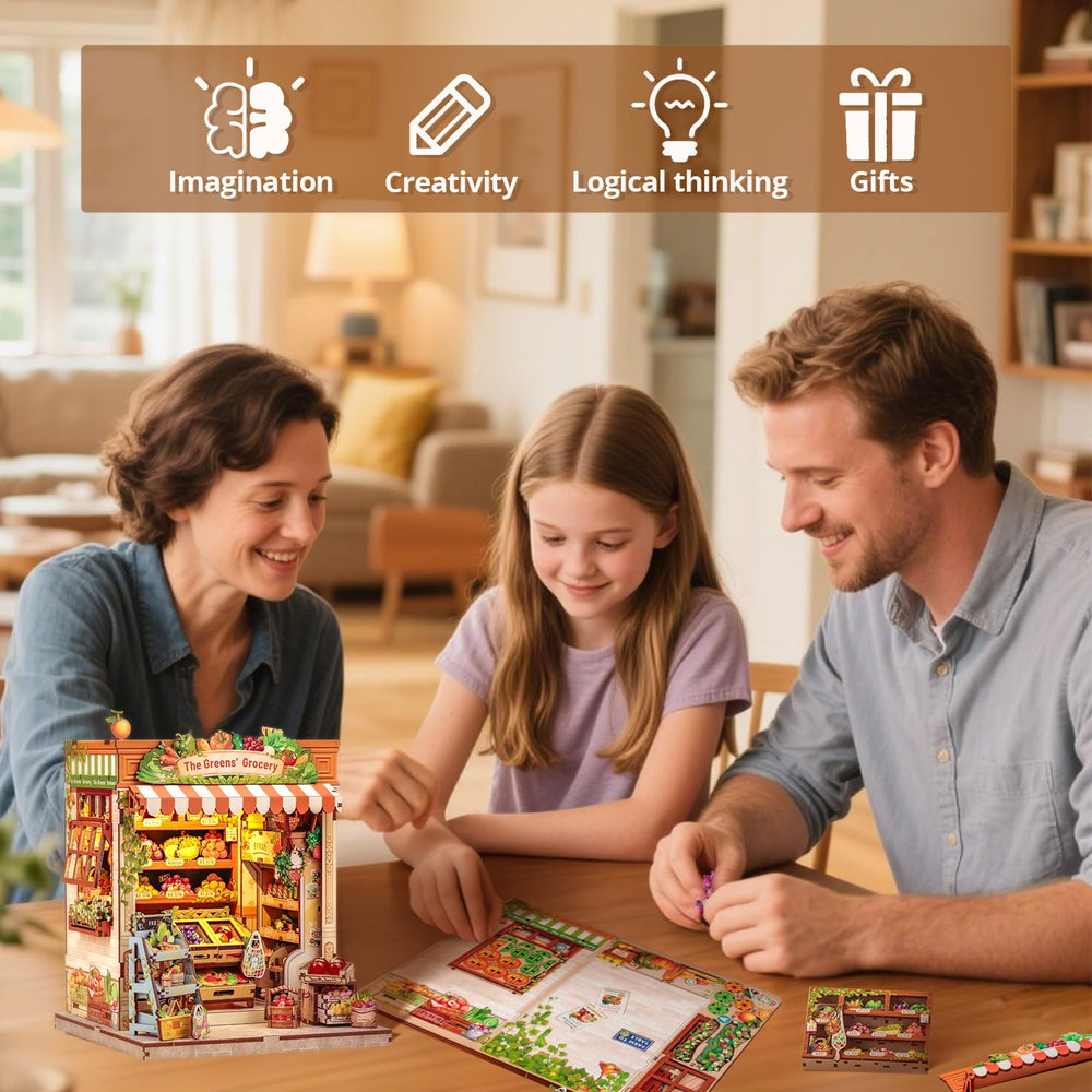 Close-up of 301-piece DIY puzzle pieces demonstrating snap-fit design for beginners