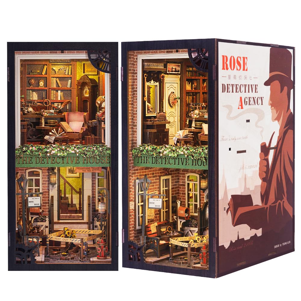 Cutefun Rose Detective Agency book nook on shelf showing detailed 3D scene