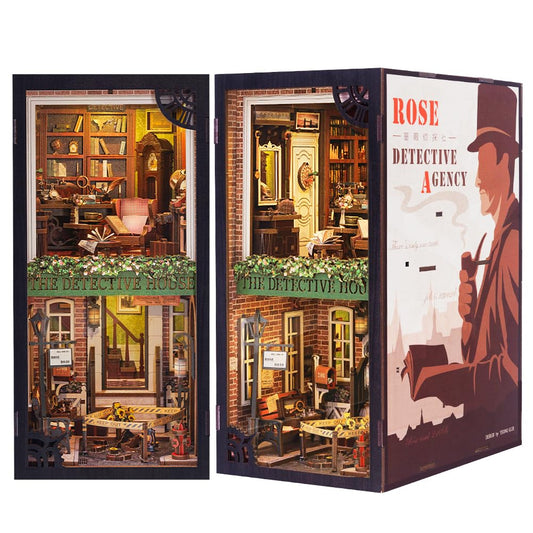Cutefun Rose Detective Agency book nook on shelf showing detailed 3D scene